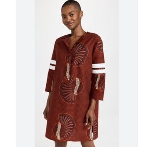 Maison Chateau Rouge Sebidor Printed Cotton Shift Dress Art-to-Wear Women's XS